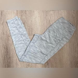 Spyder|Yoga Leggings‎ w/Pockets|Grey/White Stripe|SZ M
